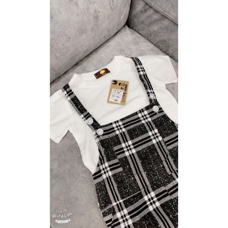 Set yếm kẻ caro cho bé trai