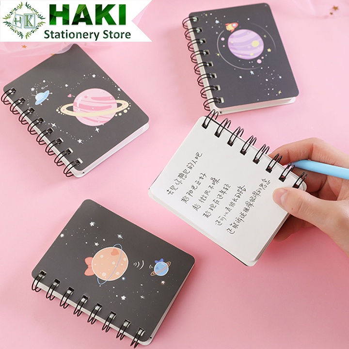 Sổ tay mini hành tinh vũ trụ HAKI a7 80 trang 8*10.5cm S07