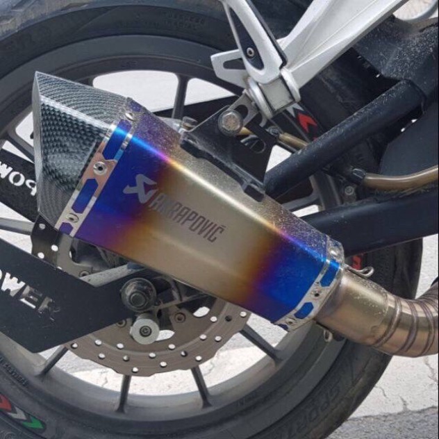 Pô Akrapovic Đùi Gà  + Cổ Pô Bầu Hơi Các Dòng Xe Máy