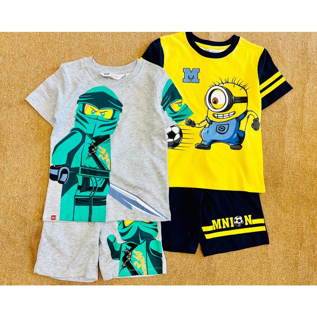Set 2 Bộ cotton HM bé trai dư xịn sz 2-10y