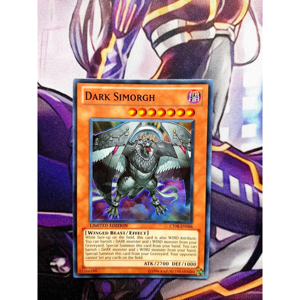 Thẻ Bài Mint90 Yugioh Monster Dark Simorgh - CT08-EN006 - Super Rare