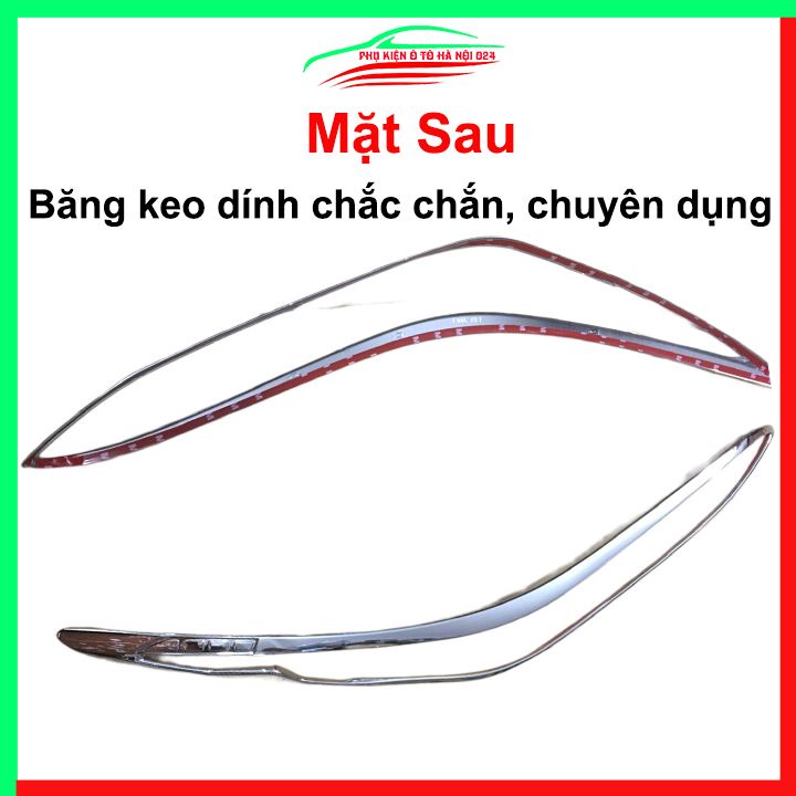 Ốp viền đèn pha hậu mạ crom Fortuner 2021-2022 chống trầy trang trí bảo vệ xe