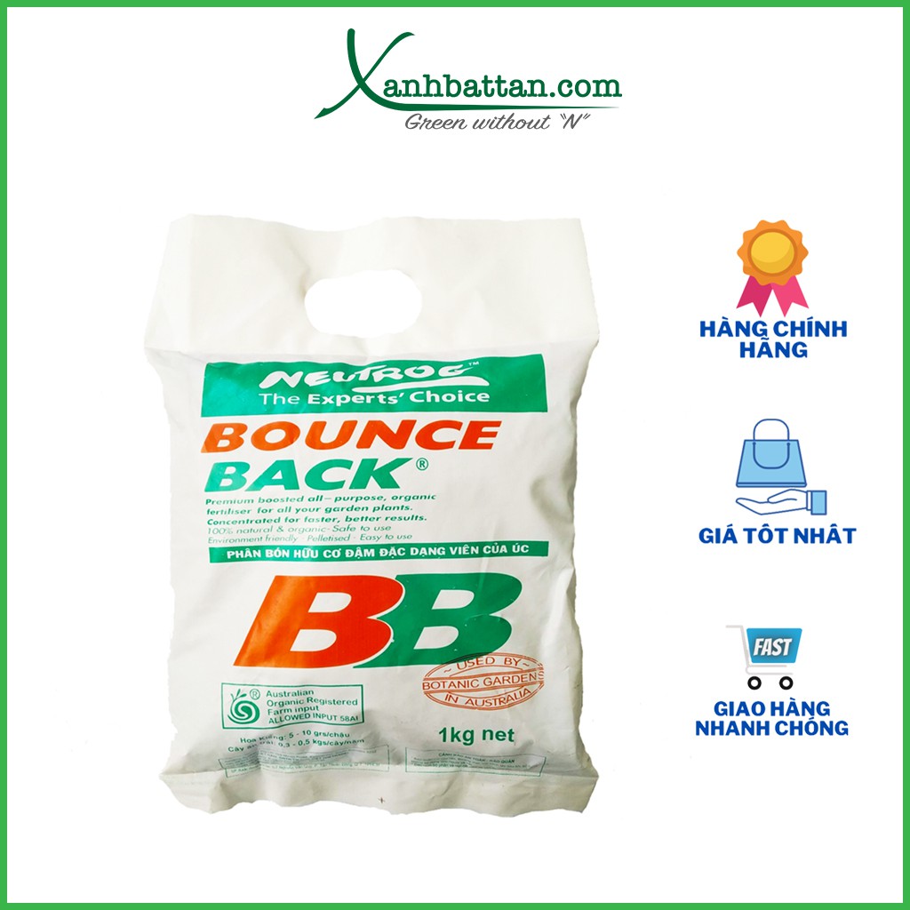 Phân Bón Hữu Cơ Bounce Back Dùng Cho Rau Sạch Và Cây Kiểng 1 KG