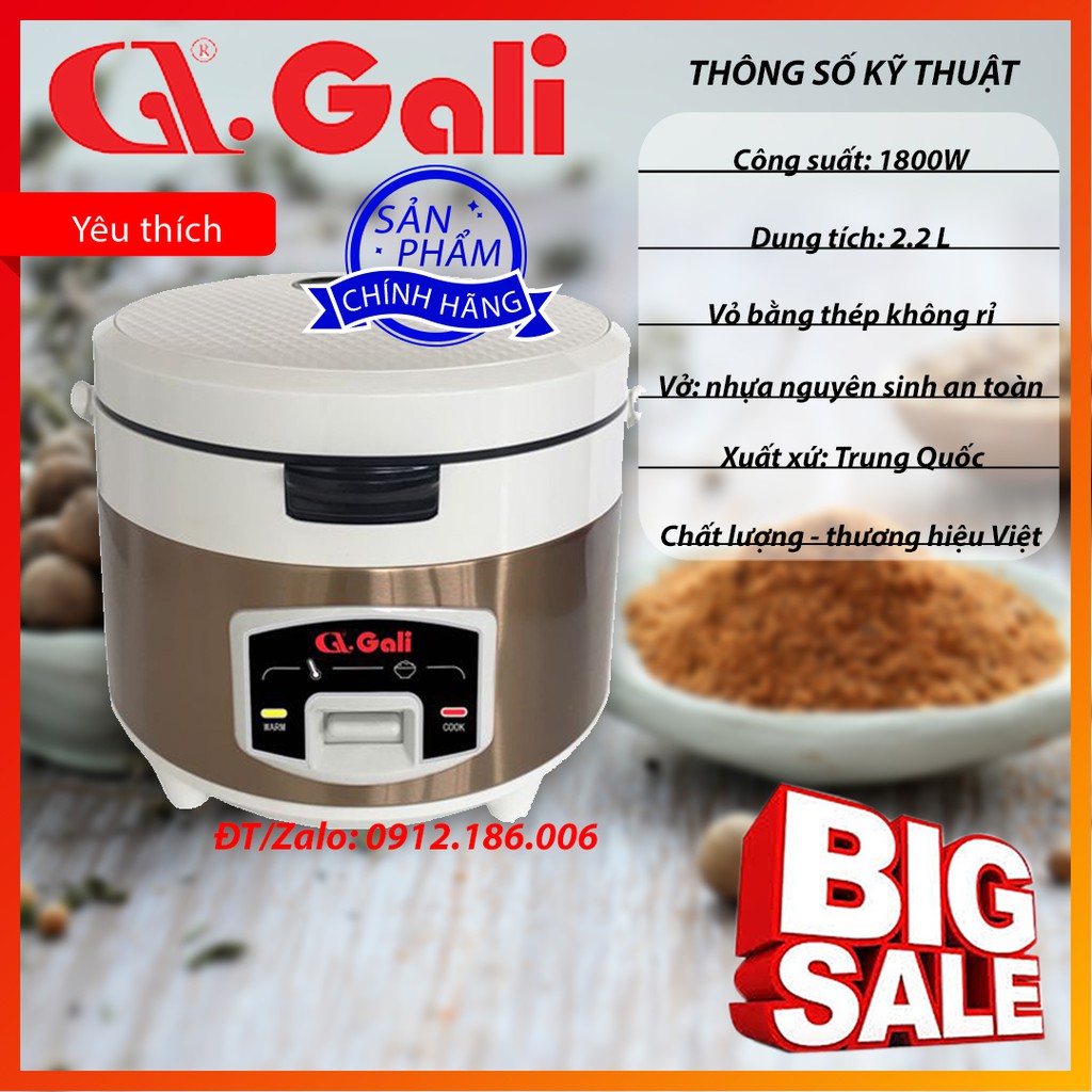 Nồi cơm điện Gali GL-1722 - Hàng chính hãng