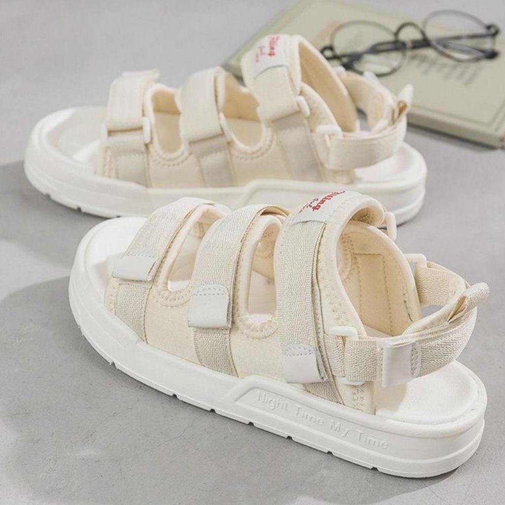 Sandal Nữ Đi Học Unisex Nam Nữ Đế Êm 3 Quai MRS006 - Mery Shoes