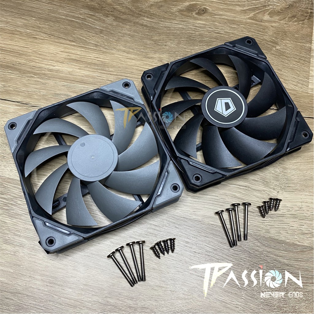 Quạt fan case 12CM ID-COOLING TF-12025 | Black - Quạt tản nhiệt điều tốc PWM sức gió lớn, quay êm