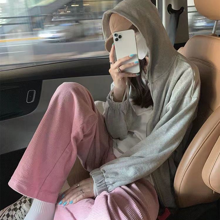 COZOK Quần Dài Nữ Ống Rộng Lưng Cao Thời Trang