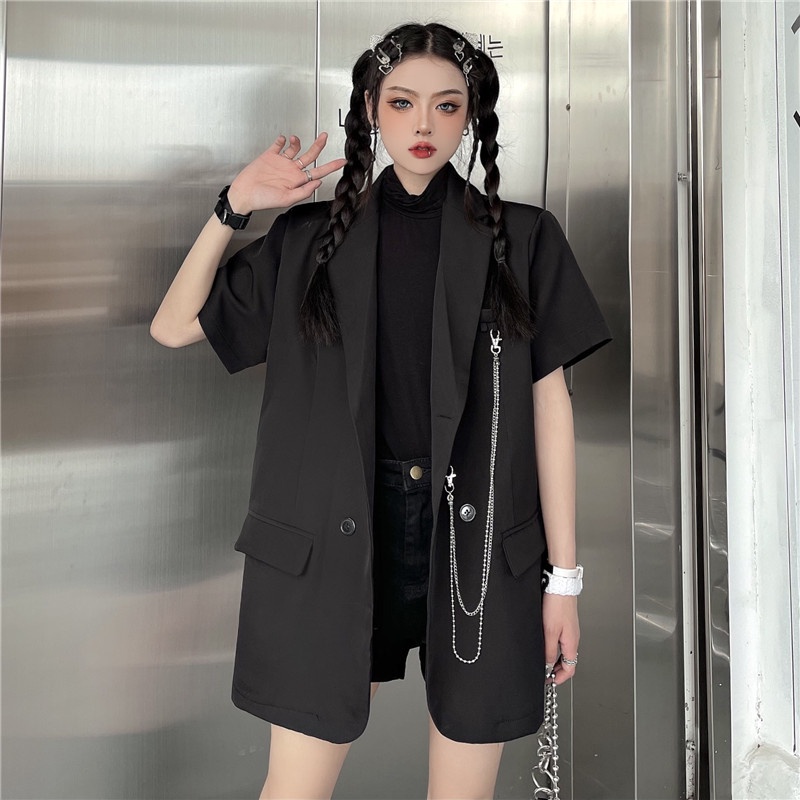 Áo sơ mi tay ngắn dáng rộng phong cách Hàn Quốc thời trang mùa hè cho nữ | BigBuy360 - bigbuy360.vn