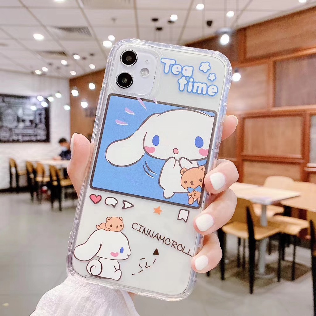 Ốp điện thoại mềm trong suốt họa tiết hoạt hình cún tai lớn 3D cho iPhone 11 11 Pro 11 Pro Max X XS XR XS Max 7 8 Plus | BigBuy360 - bigbuy360.vn