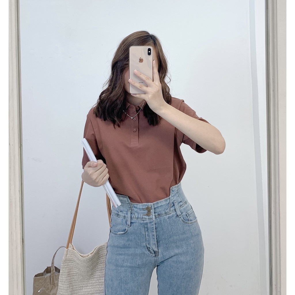 AT367 Áo thun Polo nữ, chất vải 100% co dãn thoáng mát tốt | BigBuy360 - bigbuy360.vn