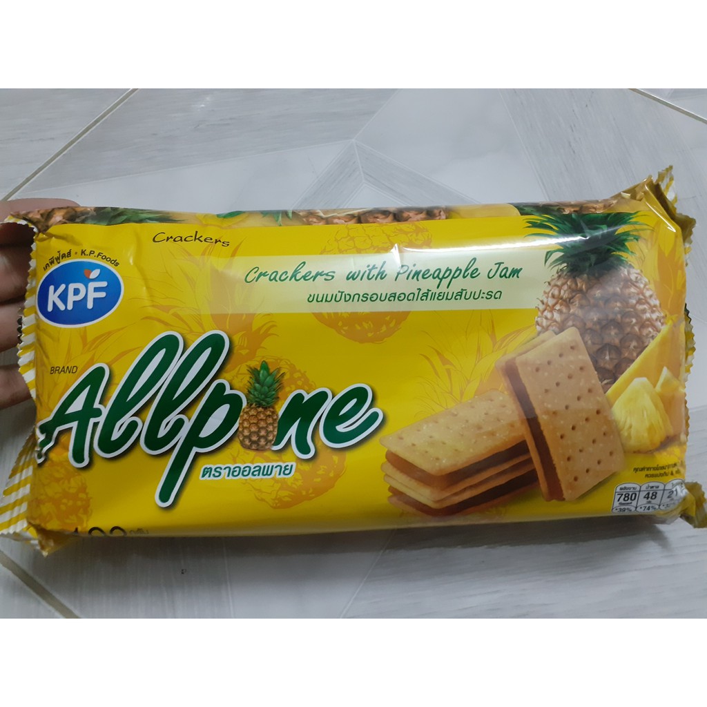 Bánh quy kẹp kem allpone vị dứa thái lan