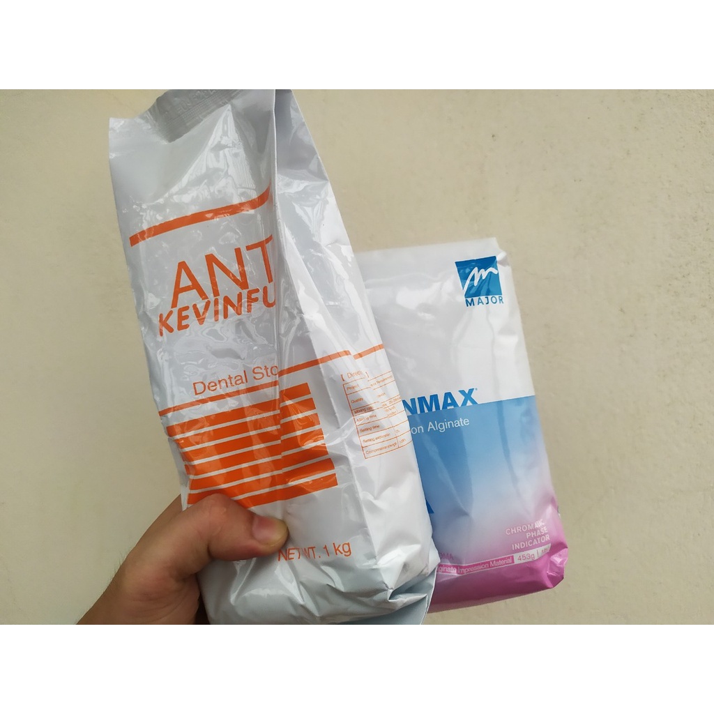 Combo Bột lấy dấu đúc tượng Ý Algimax, lấy dấu mẫu răng + thạch cao đúc tượng chân tay hàng nhập khẩu an toàn dễ sử dụng