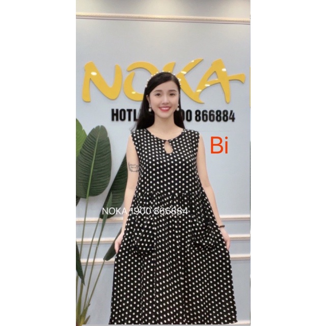 Váy lanh lụa dáng suông mát mẻ, thoải mái, váy bầu, trẻ trung, trung niên, Noka V33 | BigBuy360 - bigbuy360.vn