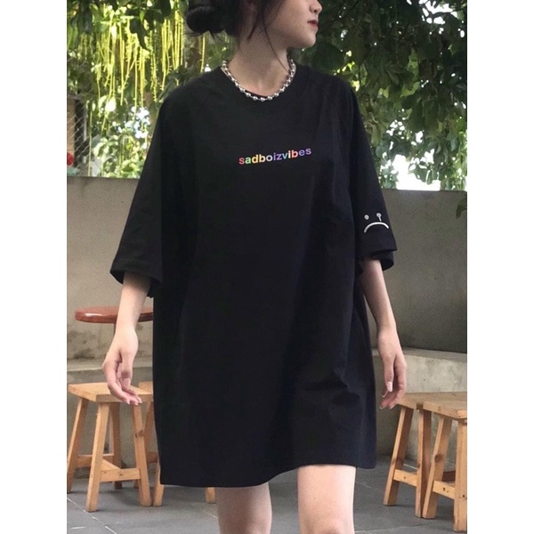 [Mã FAMARAL2 giảm 10K đơn 50K] Áo thun phông Cotton 100% Full size PINK tay lỡ form rộng SAD.BOIZVIBES Unisex