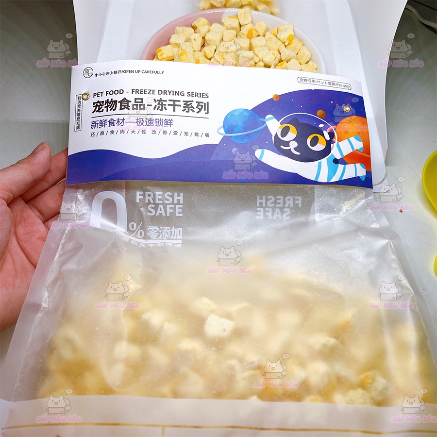 | Vị Mới | Trứng Sữa dê sấy siêu ngon gói 20gr dùng thử cho Mèo &amp; Cún