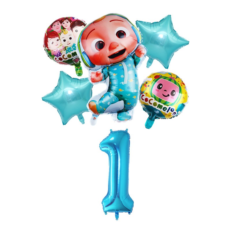 Set 6 Bong Bóng Lá Nhôm Trang Trí Tiệc Sinh Nhật Cho Bé