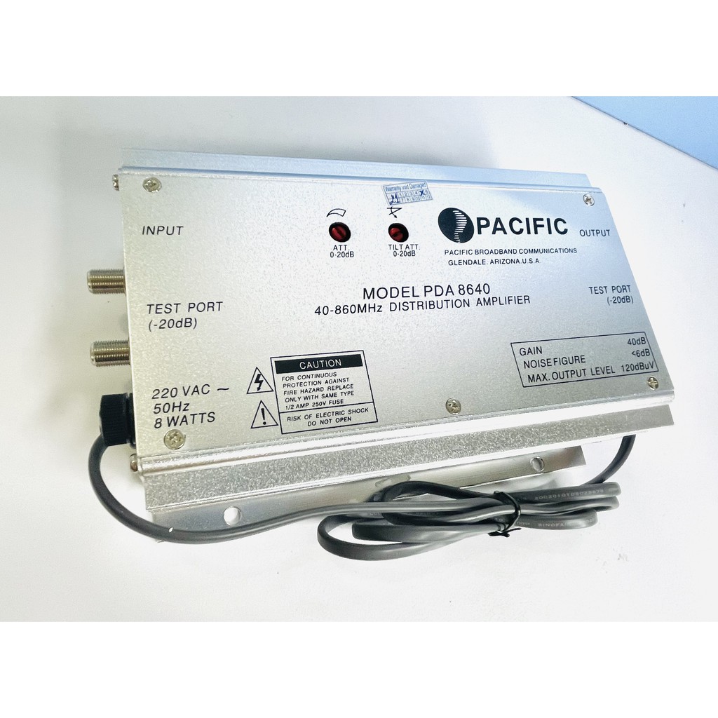 Bộ KHUẾCH ĐẠI TÍN HIỆU CÁP PACIFIC PDA 8640 - SP000283