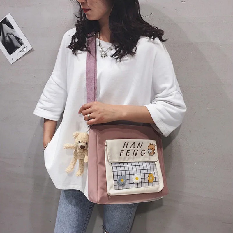 Túi Vải Canvas Đeo Chéo Phong Cách Hàn Quốc Trẻ Trung Dành Cho Nữ | BigBuy360 - bigbuy360.vn