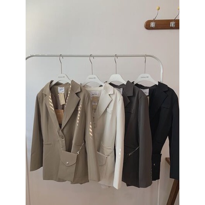 Blazer  dài kèm túi xích AK-602#, áo blazer nữ, áo blazer dáng rộng | WebRaoVat - webraovat.net.vn