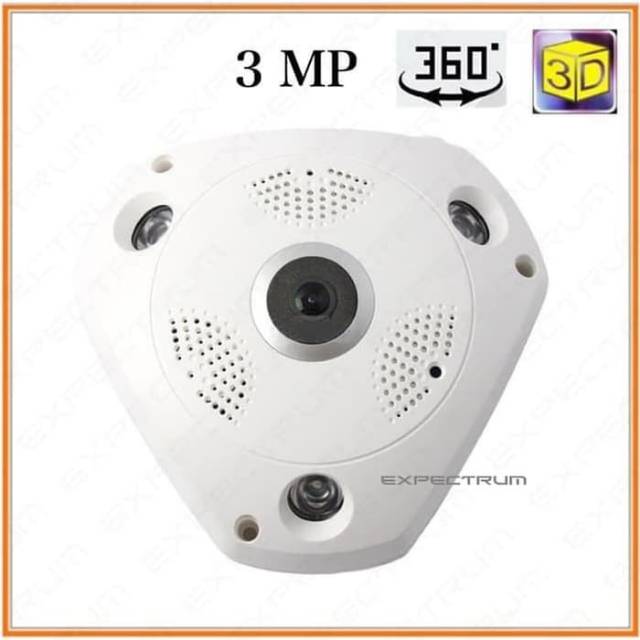 Camera 3d Ip Không Dây 3mp Vr 360 Độ Fish Eye