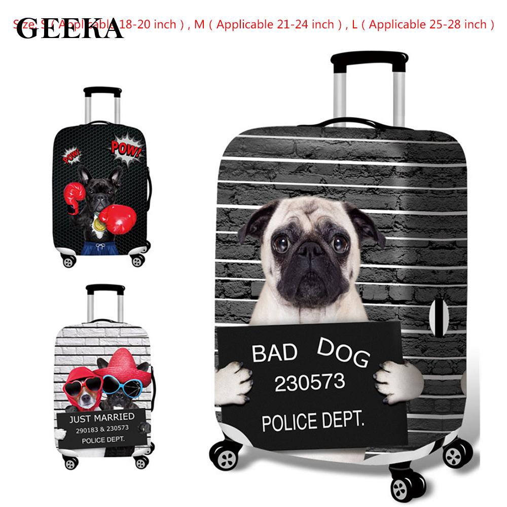 Bọc vali du lịch bền chắc độ co giãn cao hình chó cưng 3D dễ thương