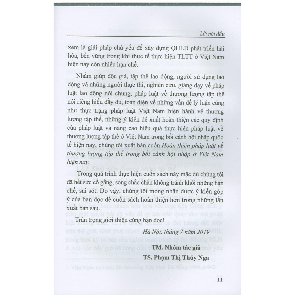Sách - Hoàn Thiện Pháp Luật Về Thương Lượng Tập Thể Trong Bối Cảnh Hội Nhập Ở Việt Nam Hiện Nay | BigBuy360 - bigbuy360.vn