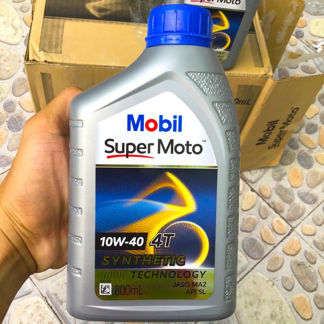 Nhớt xe số cao cấp Mobil Super 4T 10W40 800ml