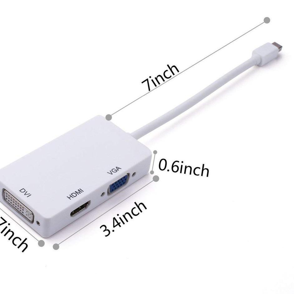 Bộ Chuyển Đổi Dp Thunderbolt 3 Trong 1 Sang Hdmi Vga Dvi