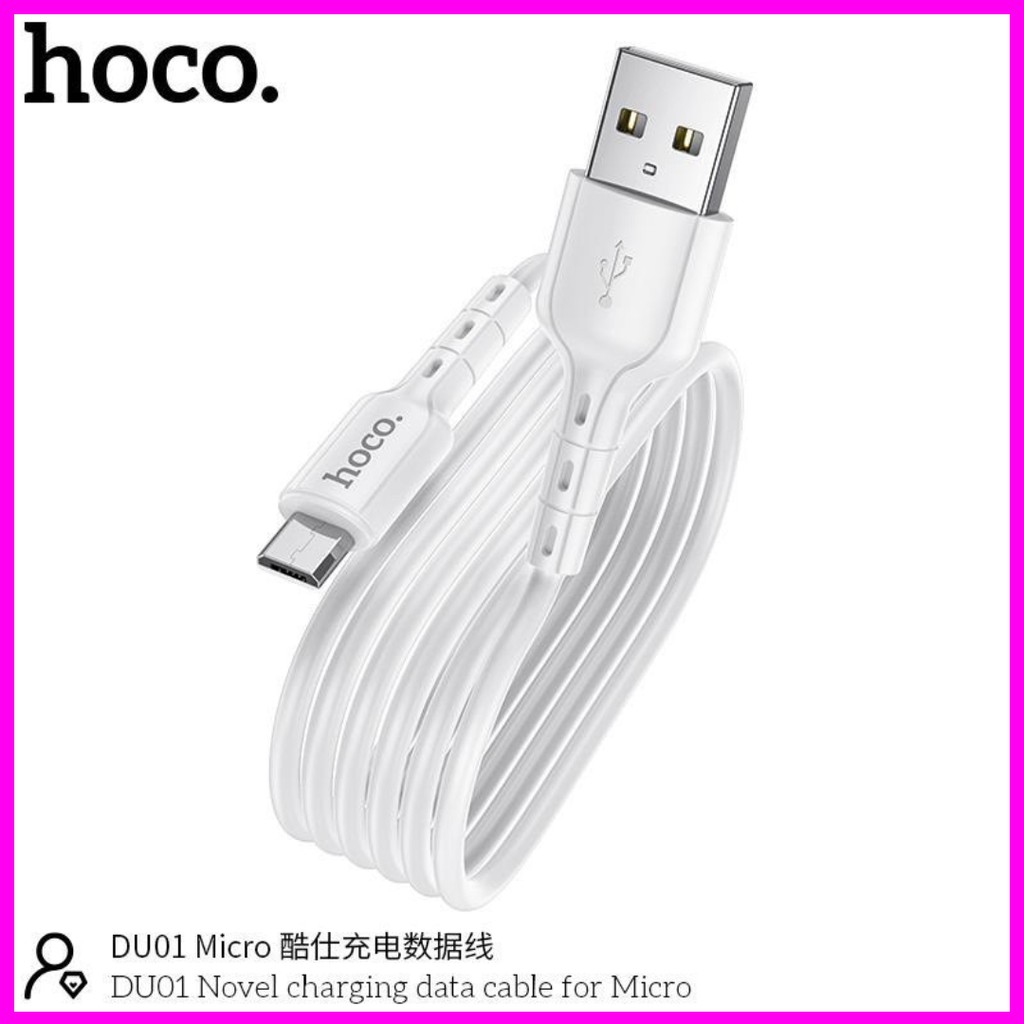 Cáp Sạc Chân Micro USB.Chính Hãng Hoco DU01.(Bảo Hành 1 Năm)