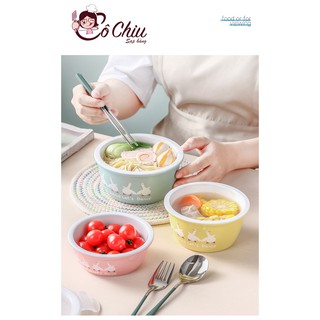 Set hộp đựng thức ăn bằng sứ cute ăn trưa văn phòng