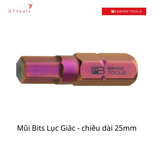 Mũi Vít/ Bits PB Swiss Tools Lục Giác Dài 25mm PB C6.210