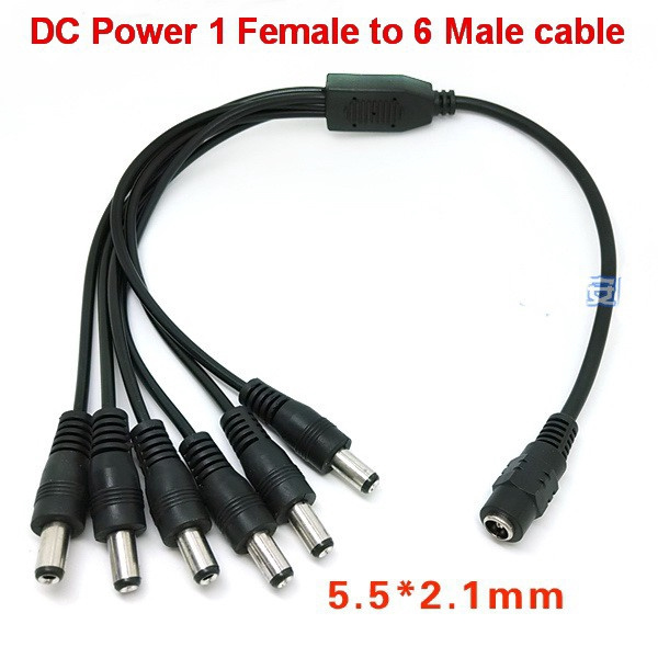 Dây cáp chia 1 cổng cắm ra 2 - 8 đầu cắm jack DC 5.5mm * 2.1mm cho LED LCD camera CCTV 12V 9V 6V 5V