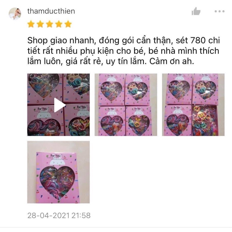 Hộp tóc 780 chi tiết cho bé