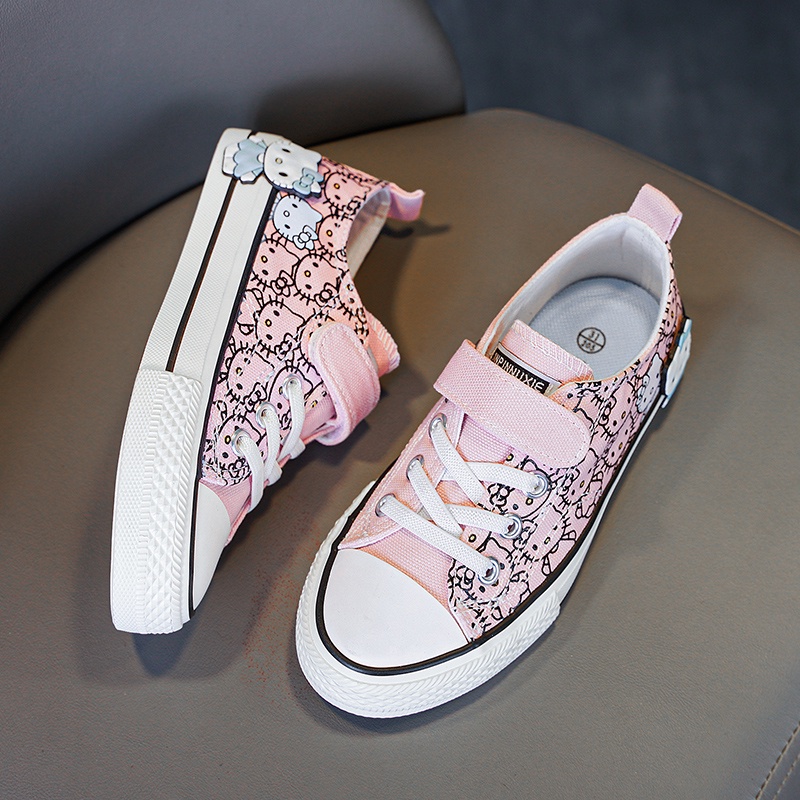 Giày Thể Thao Canvas Phối Lưới Thoáng Khí Thời Trang Mùa Hè Dành Cho Bé Gái 2022