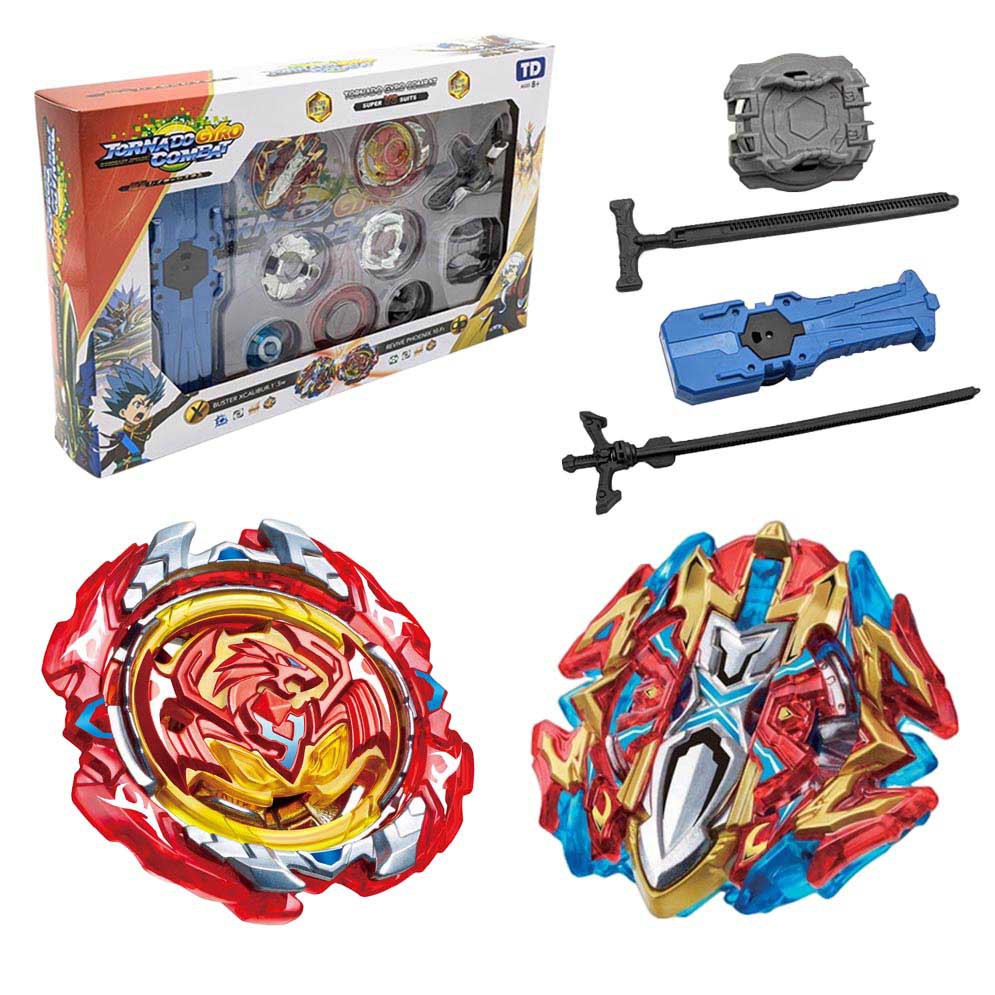 Bộ 2 Con quay BeyBlade + 2 Tay phóng - Con quay vòng xoay thần tốc