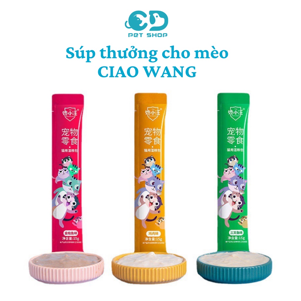 Súp thưởng cho mèo Ciao Wang Thanh 15g