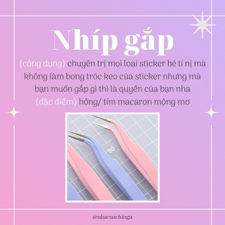 Nhíp gắp sticker màu macaron mộng mơ siu xinh