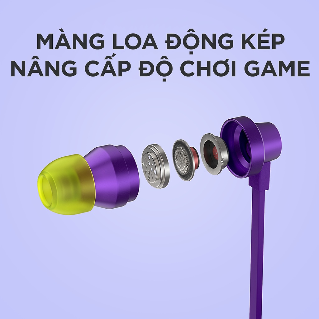Tai nghe gaming logitech G333 chính hãng màn loa động kép Dual Driver, độ bền cao, 3.5mm Aux, Mic và điều khiển trên dây