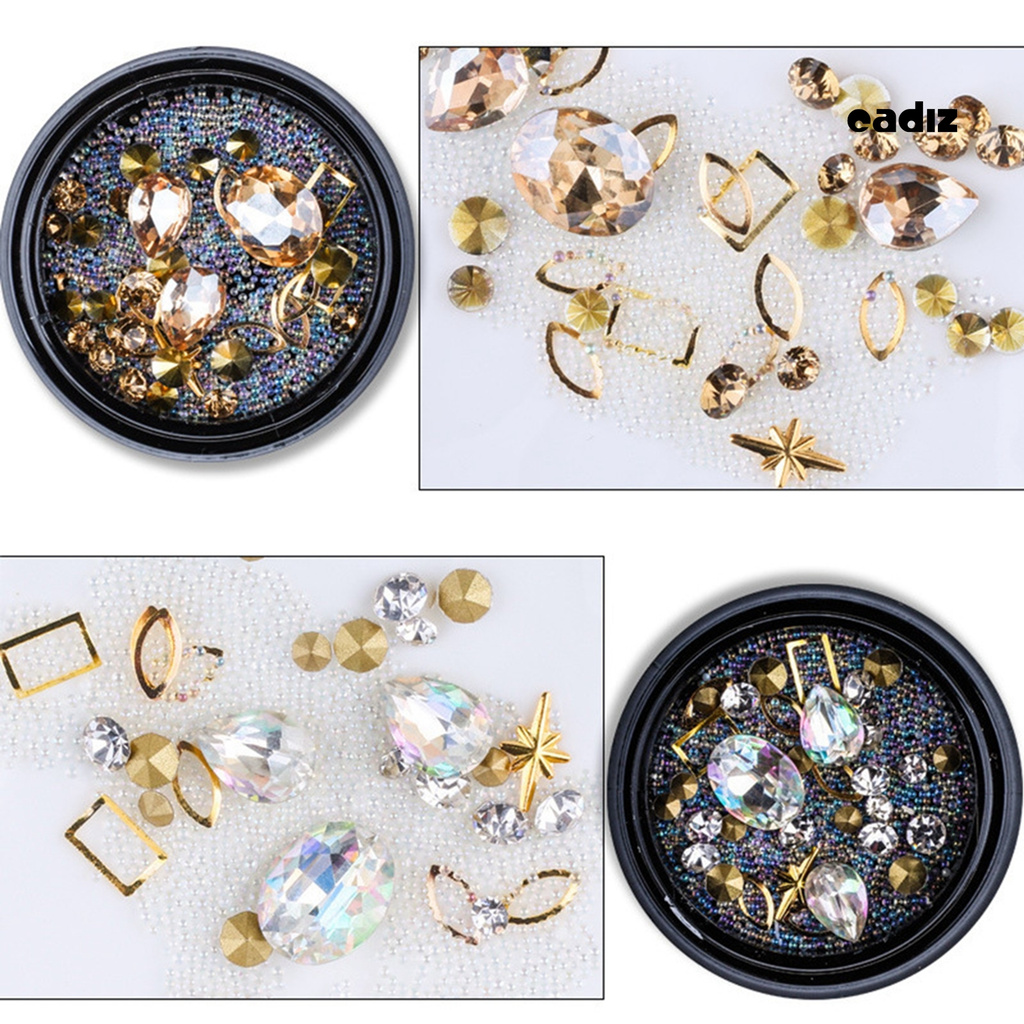 [Hàng mới về] Hộp Đá Đính Trang Trí Nghệ Thuật Móng Tay Kiểu Dáng Thời Trang