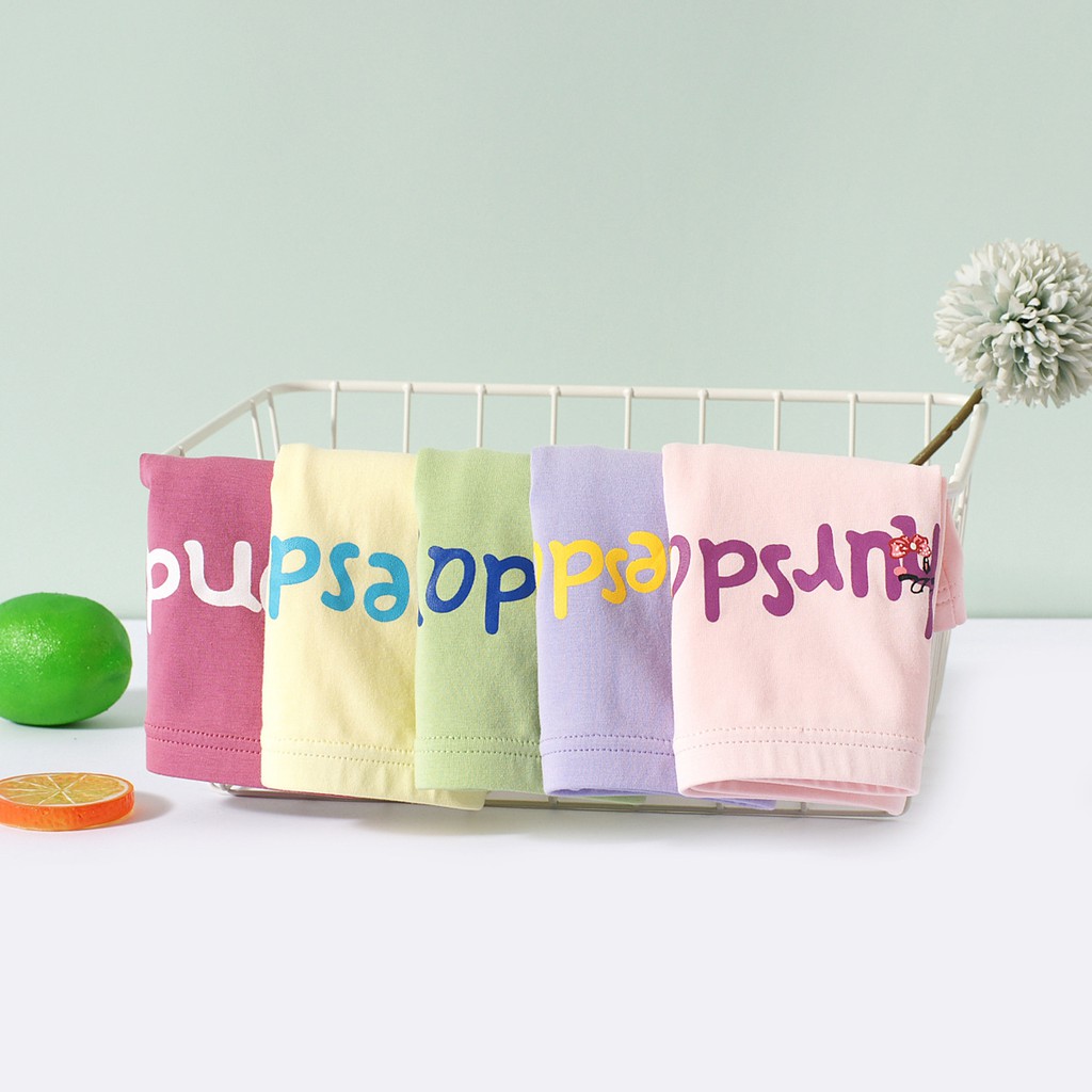 Quần Chíp Đùi Cho Bé Gái,Quần Lót Đùi Bé Gái Set 5 Chiếc Kháng Khuẩn 100% Cotton Hàng Xuất Hàn Quốc Cho Bé từ 3-12 PK21