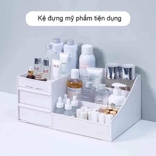 Kệ đựng mỹ phẩm 3 tầng 2 ngăn cao cấp, tiện dụng