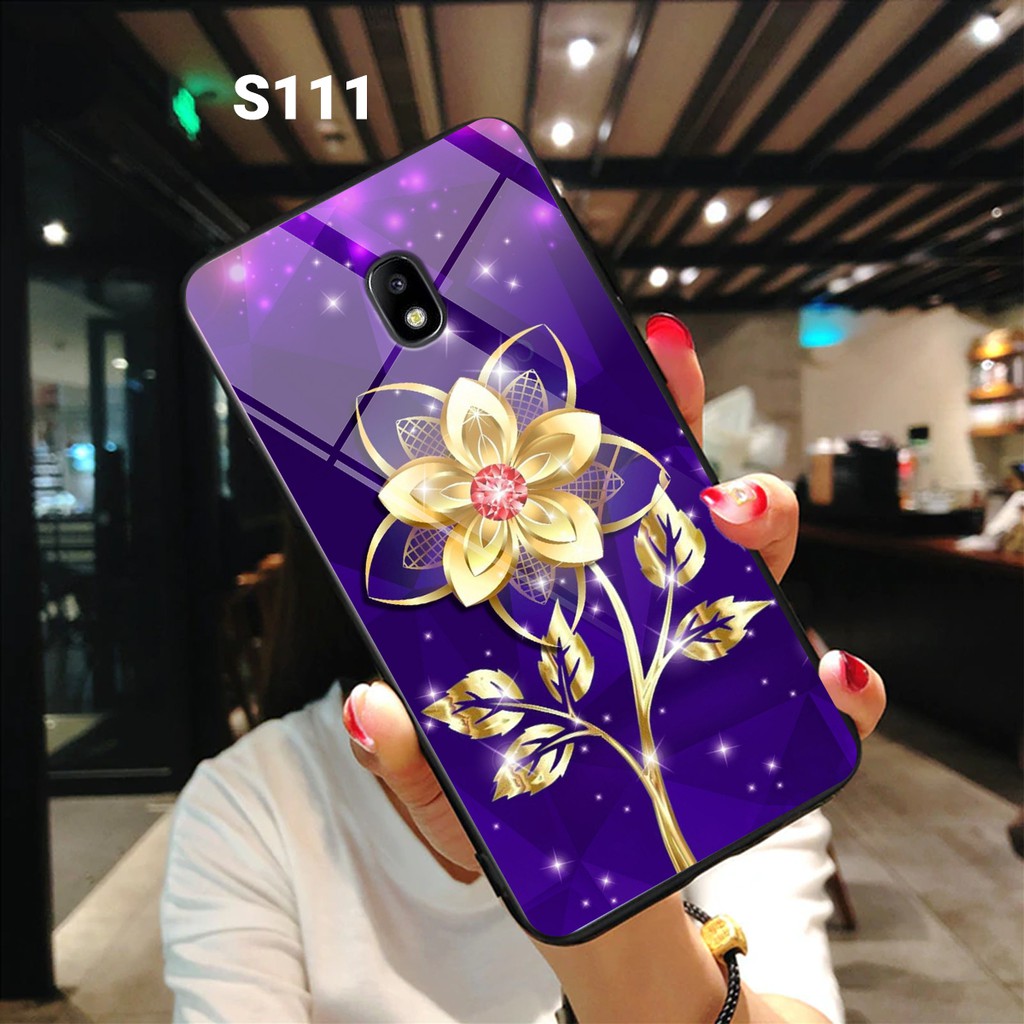 [SIÊU HOT] Ốp lưng kính cường lực Samsung Galaxy J7 Pro in hình hoa sang trọng