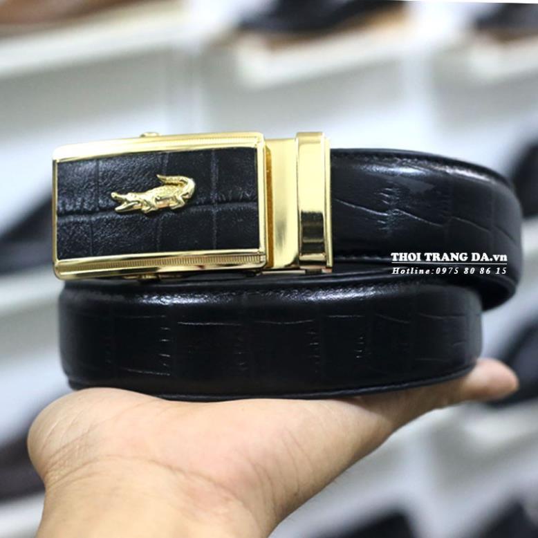 Dây lưng nam da bò thật vân cá sấu - DLMM47 Tốt
