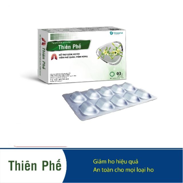 THIÊN PHẾ dịch chiết hoa cúc tím (mua 5 tặng 1) hỗ trợ giảm ho, tăng cường miễn dịch hộp 30 viên