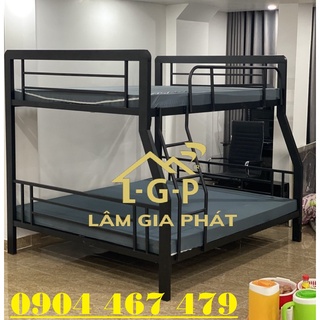 Giường 2 tầng sắt mới 100% đen