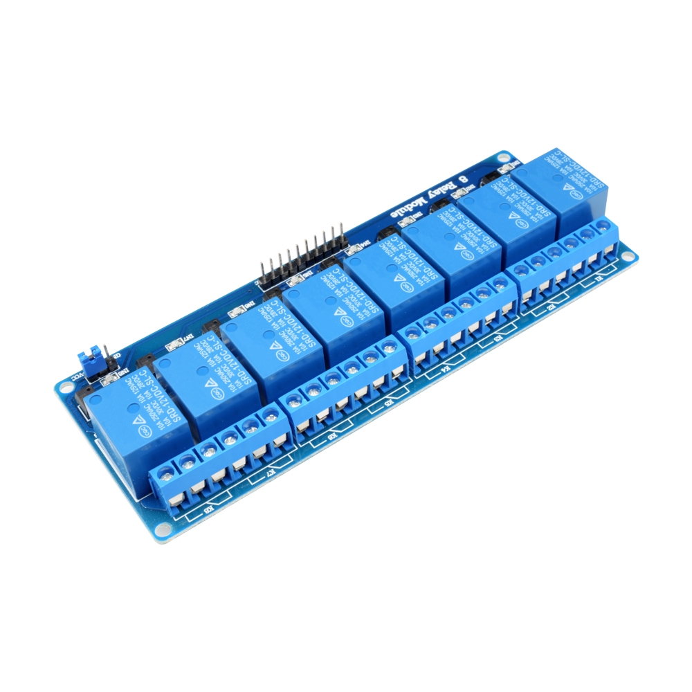 【READY STOCK】Mô Đun Rơ Le 5v 12v 8ch Cho Arduino Uno 2560 1280 Arm Pic Avr