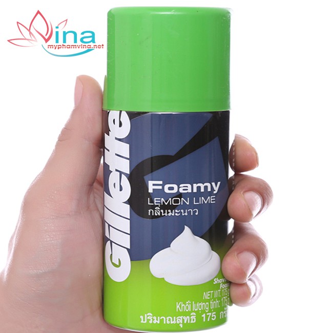 Bọt cạo râu Gillette Foamy Lemon Hương Chanh 175g