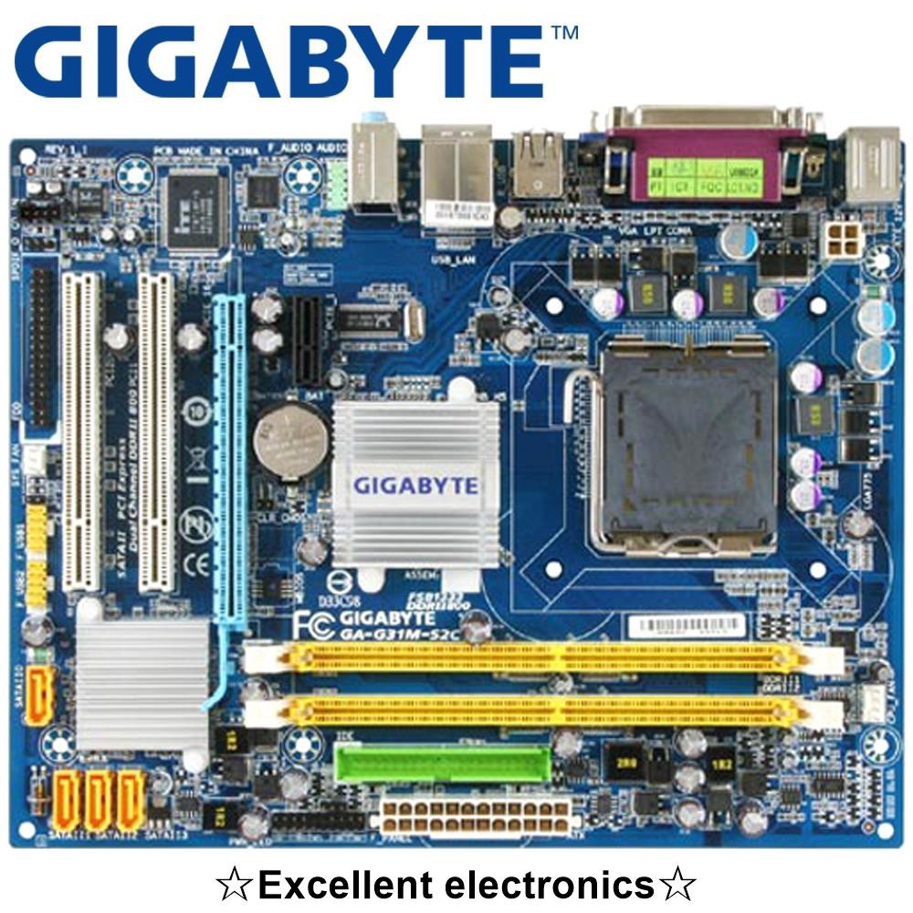 Bảng Mạch Chủ Ggabyte GA-G31M-S2C G31 LG Cho Core 2 DDR2 4G Micro ATX Sử Dụng