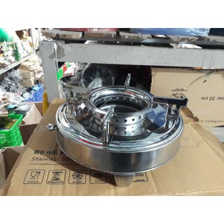 Bếp cồn inox cao cấp có chắn gió