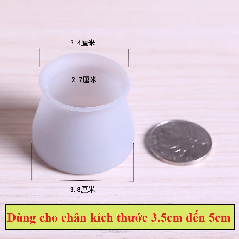 Vỏ bọc chân bàn ghế bằng silicon dày co giãn chống xước sàn